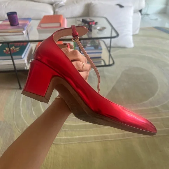 Valentino Shiny Red Heels - Picture 8 of 11